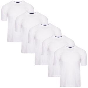 Keanu Mens Plain T-Shirt (Pack of 5) / White